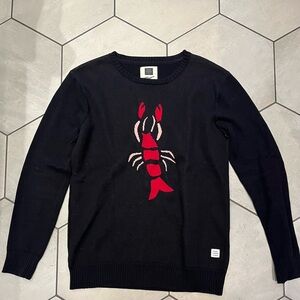 BANKS JOURNAL Nadia Hernandez collab lobster animal pattern knit sweater XL